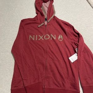 Men’s L Nixon zip up hoodie. New with tags